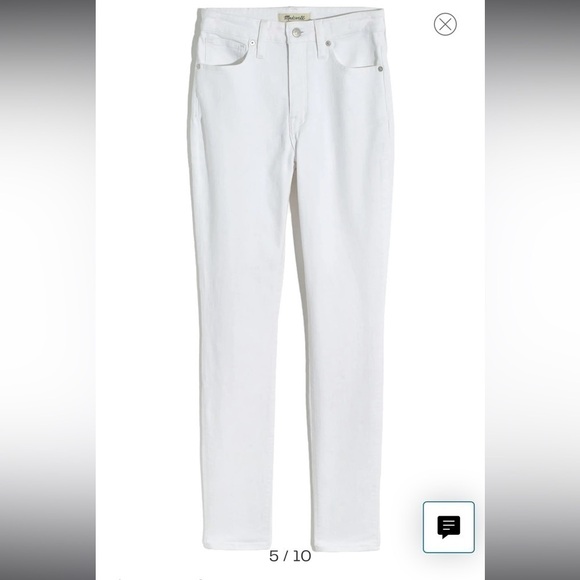 Madewell Curvy High Rise Skinny Jeans in Pure White - Picture 5 of 16